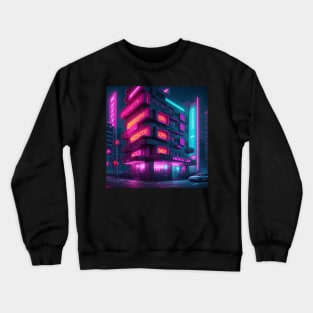 Neon Hotel in the cyberpunk Crewneck Sweatshirt